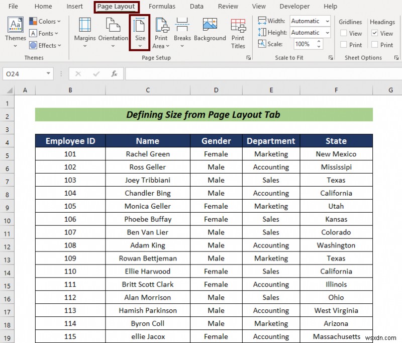 วิธีพิมพ์แผ่นงาน Excel แบบเต็มหน้าในขนาด A4 (5 วิธีง่ายๆ)