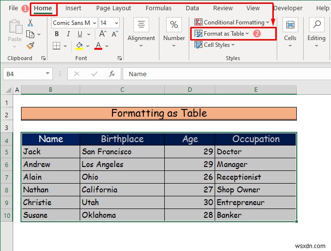 วิธีการแรเงาทุกแถวใน Excel (3 วิธี)