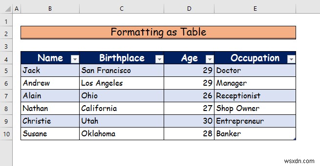 วิธีการแรเงาทุกแถวใน Excel (3 วิธี)