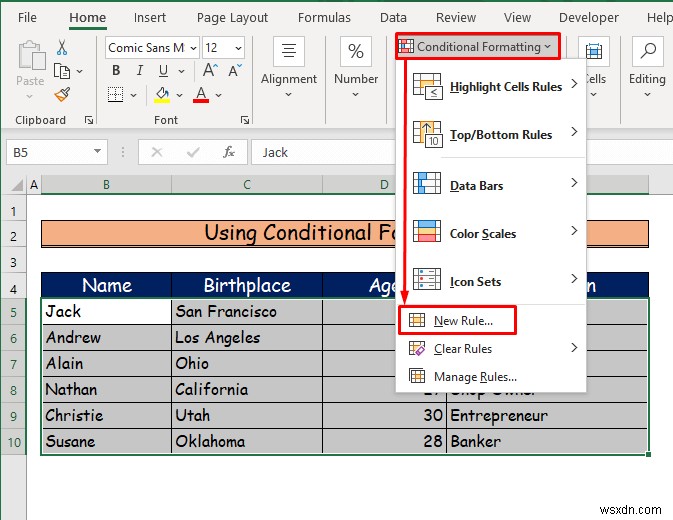 วิธีการแรเงาทุกแถวใน Excel (3 วิธี)