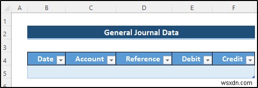 สร้างบัญชีแยกประเภททั่วไปใน Excel จากข้อมูลสมุดรายวันทั่วไป