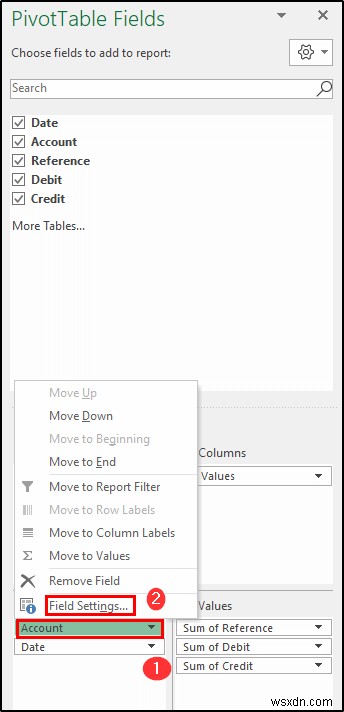 สร้างบัญชีแยกประเภททั่วไปใน Excel จากข้อมูลสมุดรายวันทั่วไป