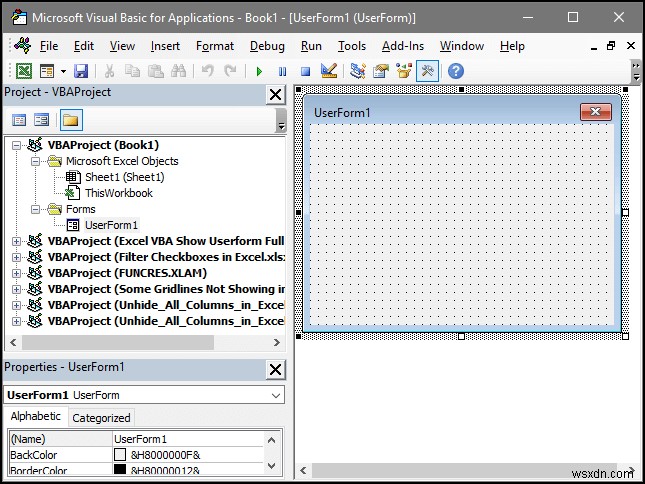 Excel VBA:แสดง Userform แบบเต็มหน้าจอ (4 วิธีง่ายๆ)