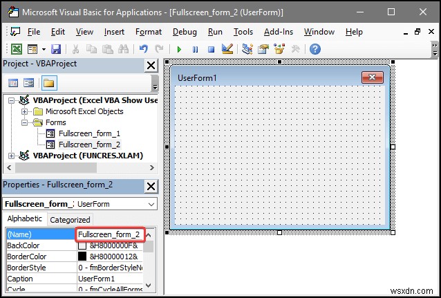 Excel VBA:แสดง Userform แบบเต็มหน้าจอ (4 วิธีง่ายๆ)