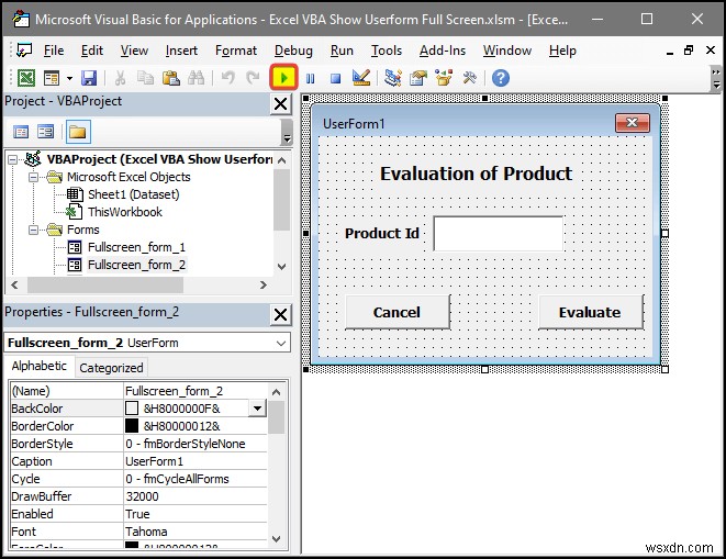 Excel VBA:แสดง Userform แบบเต็มหน้าจอ (4 วิธีง่ายๆ)