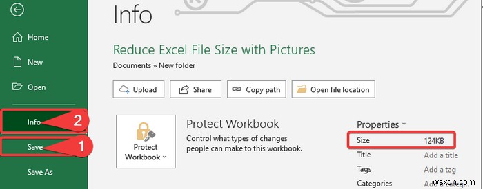 วิธีลดขนาดไฟล์ Excel ด้วยรูปภาพ (2 วิธีง่ายๆ)