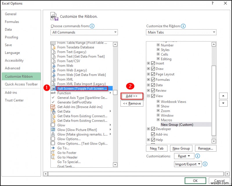 วิธีแสดงแบบเต็มหน้าจอโดยไม่มีแถบชื่อเรื่องใน Excel (3 วิธีง่ายๆ)