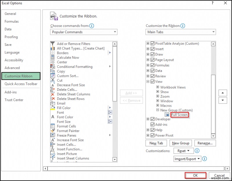 วิธีแสดงแบบเต็มหน้าจอโดยไม่มีแถบชื่อเรื่องใน Excel (3 วิธีง่ายๆ)