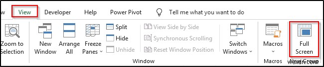 วิธีแสดงแบบเต็มหน้าจอโดยไม่มีแถบชื่อเรื่องใน Excel (3 วิธีง่ายๆ)