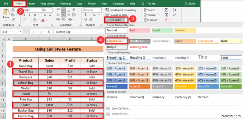 วิธีการเปลี่ยนสีแถวใน Excel โดยไม่ต้องใช้ตาราง (5 วิธี)