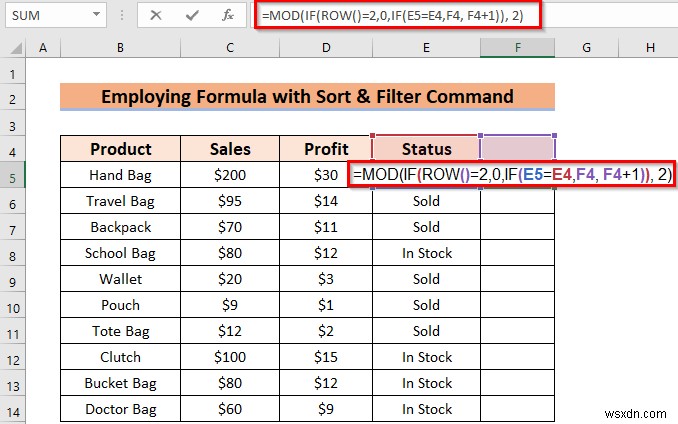 วิธีการเปลี่ยนสีแถวใน Excel โดยไม่ต้องใช้ตาราง (5 วิธี)