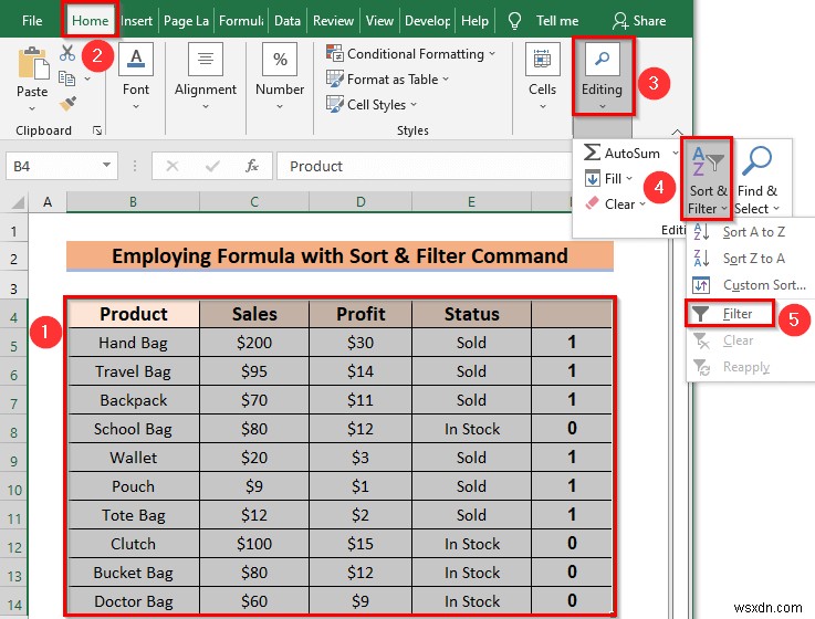 วิธีการเปลี่ยนสีแถวใน Excel โดยไม่ต้องใช้ตาราง (5 วิธี)