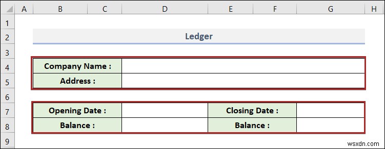 วิธีการสร้างบัญชีแยกประเภทใน Excel (ด้วยขั้นตอนง่ายๆ)