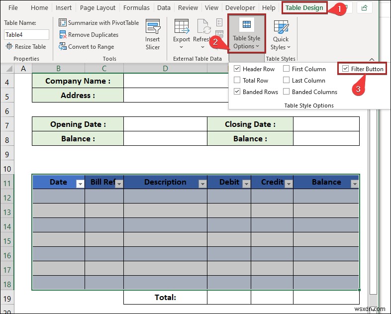 วิธีการสร้างบัญชีแยกประเภทใน Excel (ด้วยขั้นตอนง่ายๆ)