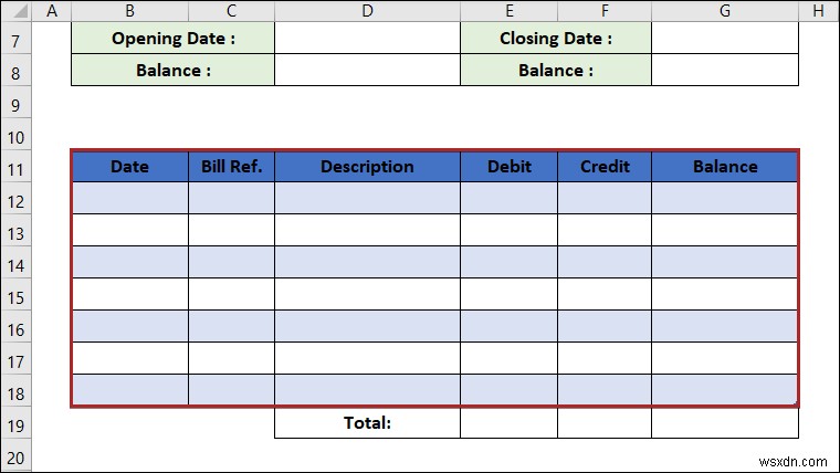 วิธีการสร้างบัญชีแยกประเภทใน Excel (ด้วยขั้นตอนง่ายๆ)