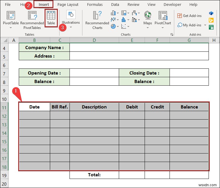 วิธีการสร้างบัญชีแยกประเภทใน Excel (ด้วยขั้นตอนง่ายๆ)