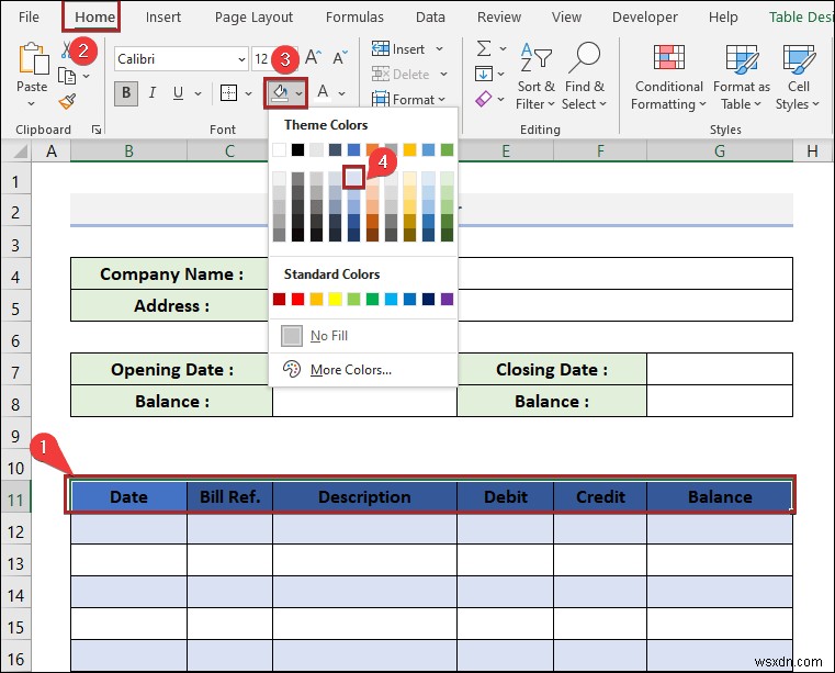 วิธีการสร้างบัญชีแยกประเภทใน Excel (ด้วยขั้นตอนง่ายๆ)