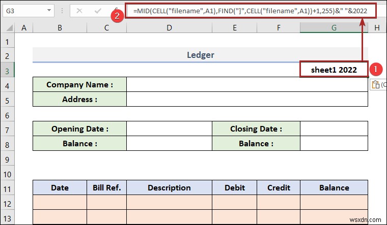 วิธีการสร้างบัญชีแยกประเภทใน Excel (ด้วยขั้นตอนง่ายๆ)