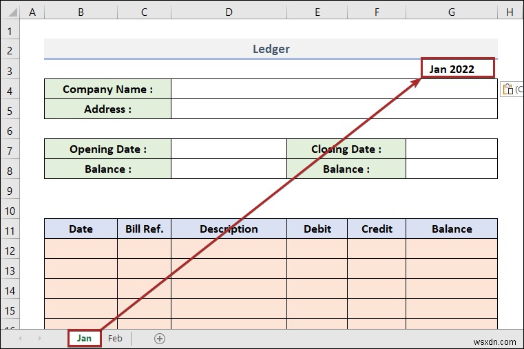 วิธีการสร้างบัญชีแยกประเภทใน Excel (ด้วยขั้นตอนง่ายๆ)