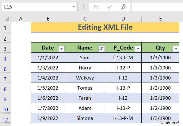 วิธีการแก้ไขไฟล์ XML ใน Excel (ด้วยขั้นตอนง่ายๆ)