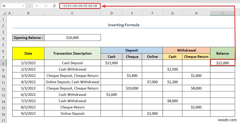 วิธีการสร้างบัญชีแยกประเภทธนาคารใน Excel (ด้วยขั้นตอนง่ายๆ)