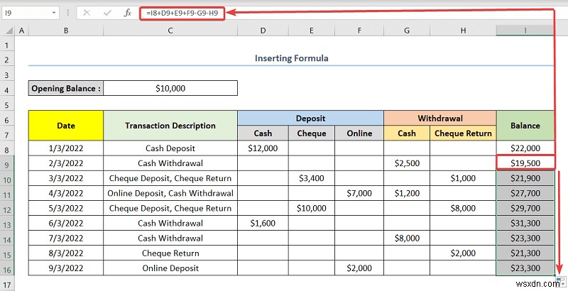 วิธีการสร้างบัญชีแยกประเภทธนาคารใน Excel (ด้วยขั้นตอนง่ายๆ)
