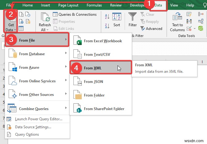 วิธีการเปิดไฟล์ XML ใน Excel (2 วิธีง่ายๆ)