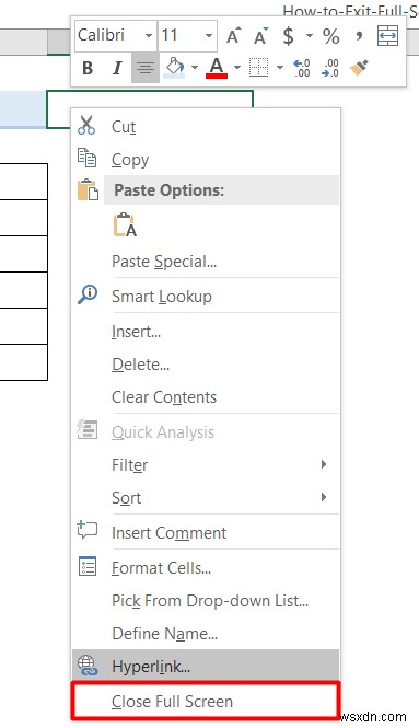 วิธีออกจากโหมดเต็มหน้าจอใน Excel (วิธีง่ายๆ 3 วิธี)