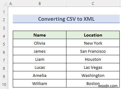 วิธีการแปลง CSV เป็น XML ใน Excel (ด้วยขั้นตอนง่ายๆ)