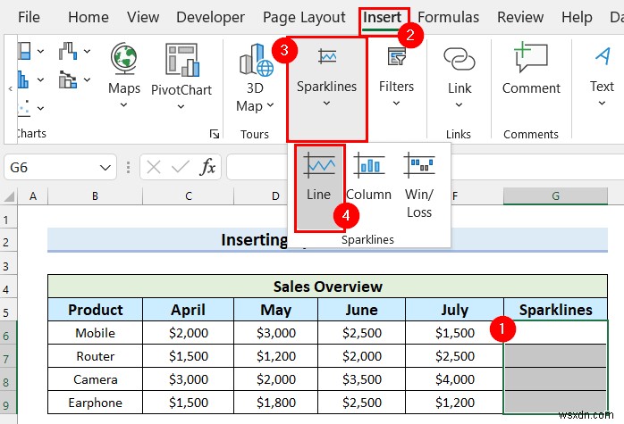 วิธีการเพิ่มเครื่องหมายในเส้นแบบประกายไฟใน Excel (ด้วยขั้นตอนง่ายๆ)