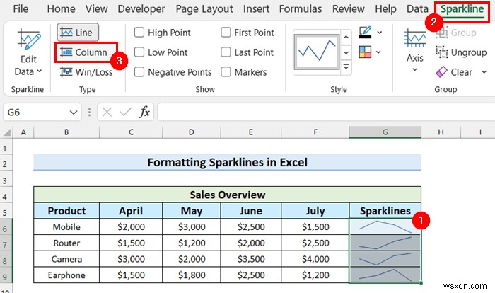 วิธีการเพิ่มเครื่องหมายในเส้นแบบประกายไฟใน Excel (ด้วยขั้นตอนง่ายๆ)