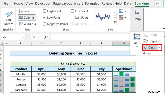 วิธีการเพิ่มเครื่องหมายในเส้นแบบประกายไฟใน Excel (ด้วยขั้นตอนง่ายๆ)