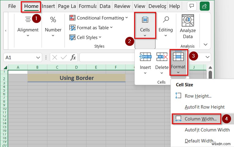 วิธีการวาดเพื่อปรับขนาดใน Excel (2 วิธีง่ายๆ)