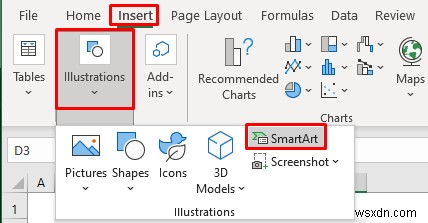 วิธีใช้ลำดับชั้น SmartArt ใน Excel (ด้วยขั้นตอนง่ายๆ)