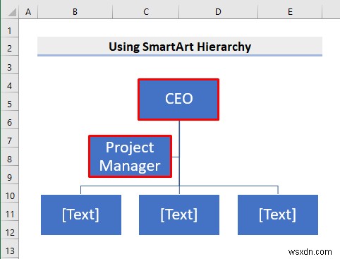 วิธีใช้ลำดับชั้น SmartArt ใน Excel (ด้วยขั้นตอนง่ายๆ)