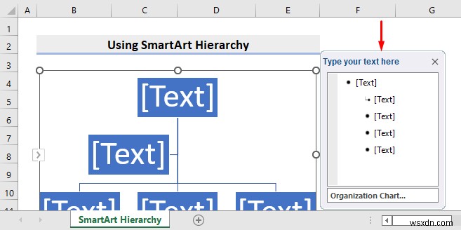 วิธีใช้ลำดับชั้น SmartArt ใน Excel (ด้วยขั้นตอนง่ายๆ)