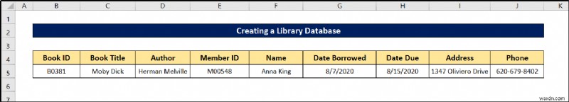 วิธีสร้างฐานข้อมูลไลบรารีใน Excel (ด้วยขั้นตอนง่ายๆ)