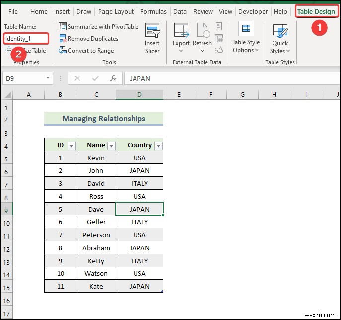 วิธีจัดการความสัมพันธ์ใน Excel (พร้อมขั้นตอนโดยละเอียด)