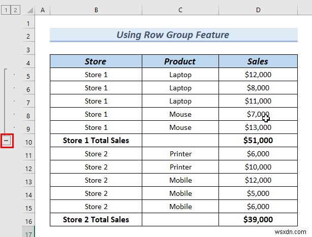 วิธีการเพิ่มลำดับชั้นของแถวใน Excel (2 วิธีง่ายๆ)