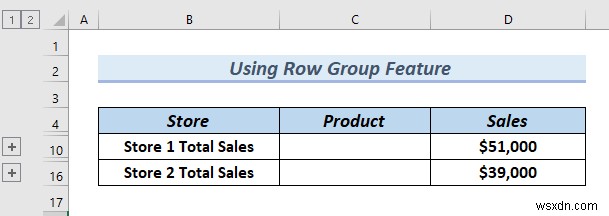 วิธีการเพิ่มลำดับชั้นของแถวใน Excel (2 วิธีง่ายๆ)