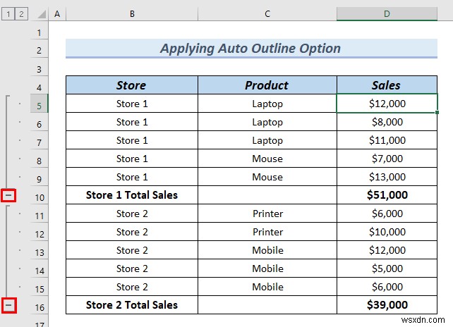 วิธีการเพิ่มลำดับชั้นของแถวใน Excel (2 วิธีง่ายๆ)