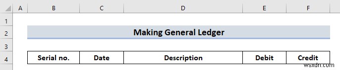 วิธีการสร้างบัญชีแยกประเภททั่วไปใน Excel (ด้วยขั้นตอนง่ายๆ)