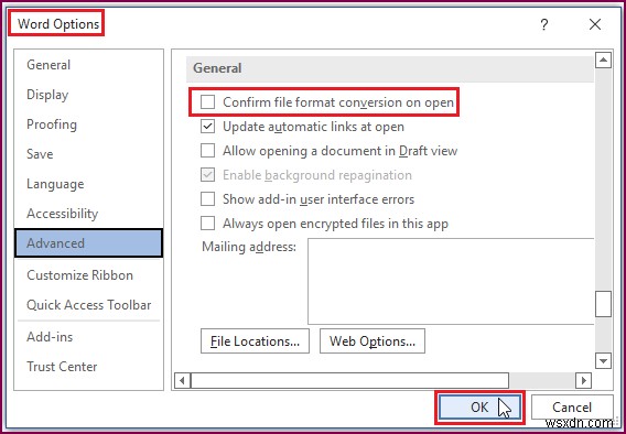 [แก้ไขแล้ว]:Word Mail Merge ไม่ทำงานกับ Excel