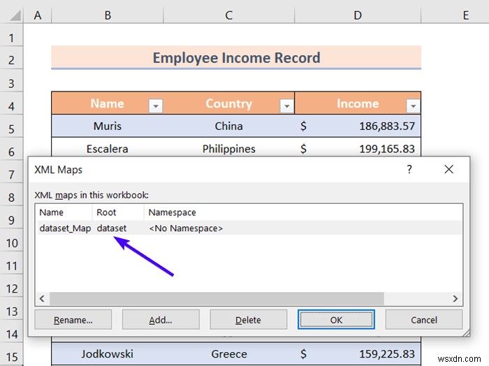 วิธีการลบการแมป XML ใน Excel (ด้วยขั้นตอนง่ายๆ)