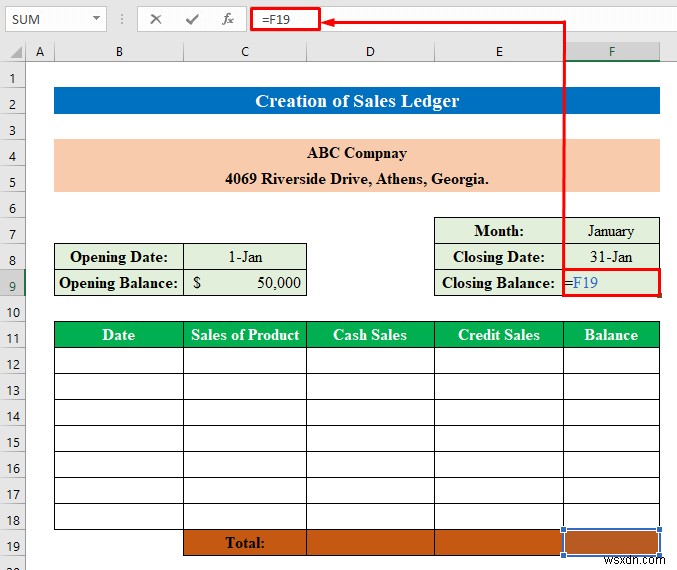 วิธีสร้างบัญชีแยกประเภทการขายและการซื้อใน Excel