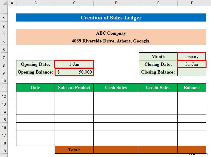 วิธีสร้างบัญชีแยกประเภทการขายและการซื้อใน Excel