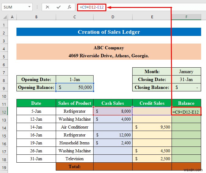 วิธีสร้างบัญชีแยกประเภทการขายและการซื้อใน Excel