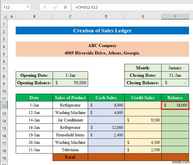 วิธีสร้างบัญชีแยกประเภทการขายและการซื้อใน Excel