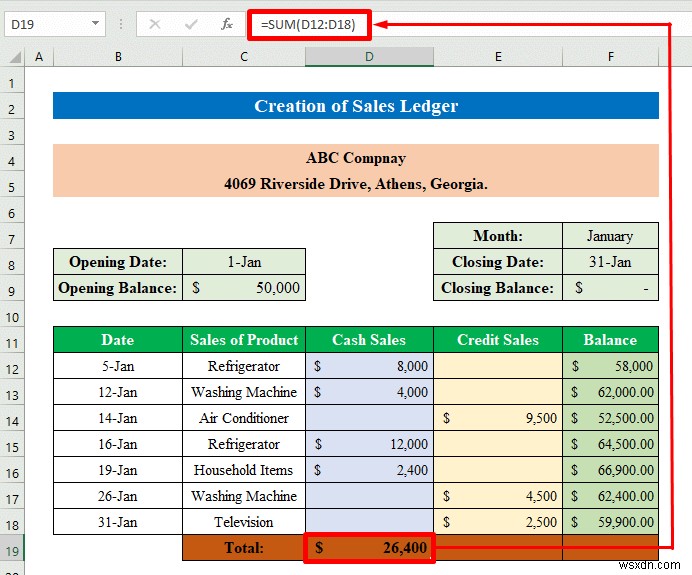 วิธีสร้างบัญชีแยกประเภทการขายและการซื้อใน Excel