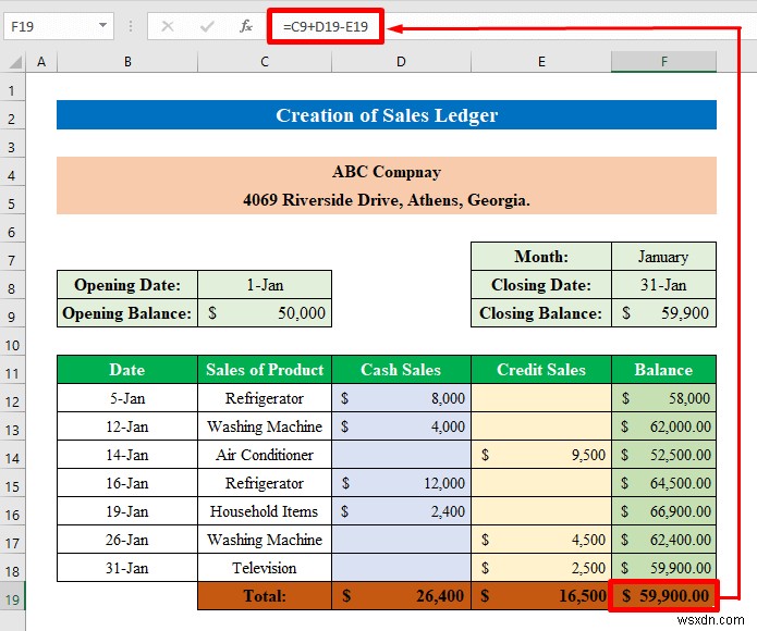 วิธีสร้างบัญชีแยกประเภทการขายและการซื้อใน Excel